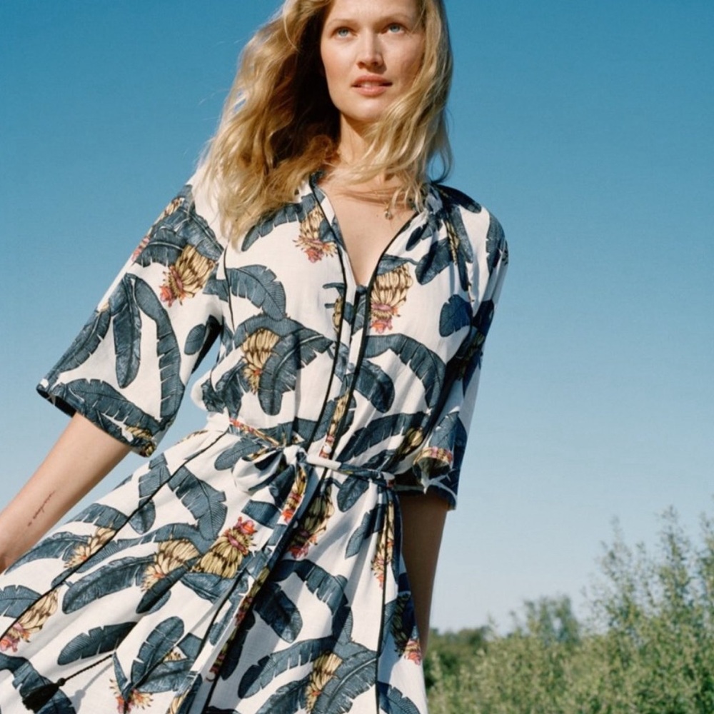 Linen Blend H&M X Desmond & Dempsey Dress